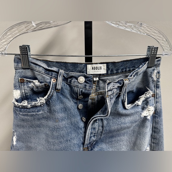 Agolde- 90s stressed Blue Jeans - Picture 2 of 5